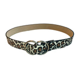 Double O Buckle Belt in Snake and Leopard