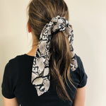 Hair Tie Scarf Scrunchie - Snake Skin Pattern - pretty-simple-2
