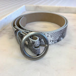 Animal Print Belt With Brushed Metal Buckle - pretty-simple-2