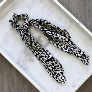 Hair Tie Scarf Scrunchie - Leopard Print - pretty-simple-2