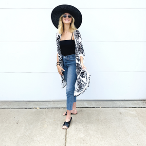 Kilim Print with Tassel Kimono
